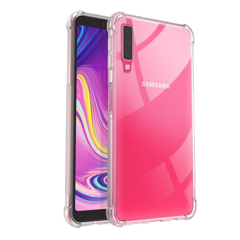 Coque Compatible avec Samsung Galaxy A7 2018 ANTI CHOCS silicone  transparente bords renforcés