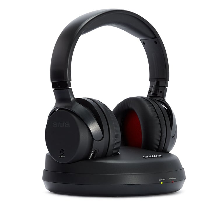 Aiwa WHF-880 écouteur/casque Écouteurs Sans fil Arceau Musique Socle de chargement Noir - Neuf