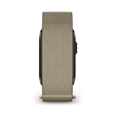 Pulsera inteligente Cirqa con conexión Garmin, tallas L-XL, color beige.