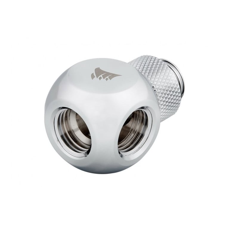 Corsair Hydro X Series XF Embout Splitter Y rotatif Chrome - vue 3