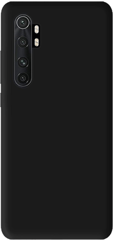 Coque silicone unie compatible Mat Noir Xiaomi Mi Note 10 Lite