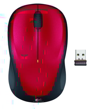 LOGITECH - Ratón óptico inalámbrico - M235 Rojo