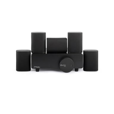 ROLINE Milan Kit Home Cinema 5.1 Senza Fili WiSA, Altoparlanti Surround TV, Audio 24 bit/48 kHz, Bassa Latenza, Compatto Nero
