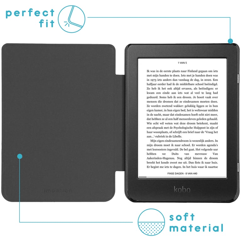 imoshion ?Design Slim Hard Sleepcover pour Kobo Nia Leopard Neuf - vue 3