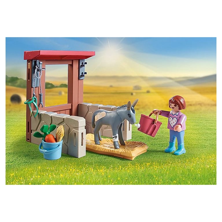 Coffret PLAYMOBIL Vétérinaire avec Animaux de la Ferme - Aide aux Animaux en Détresse - Neuf