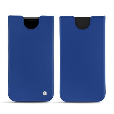 Pochette cuir Apple iPhone Xr - Pochette - Bleu - Cuir lisse