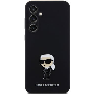 Funda Karl Lagerfeld de silicona con broche metálico para Galaxy S23 FE, negro