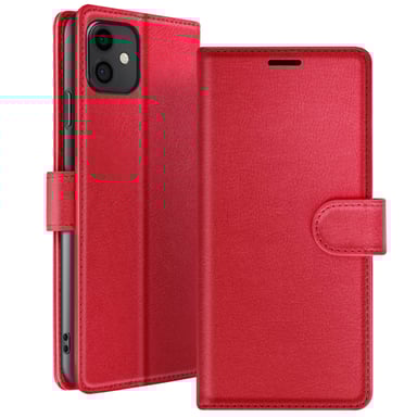 Custodia a portafoglio per iPhone 11 con supporto e linguetta magnetica