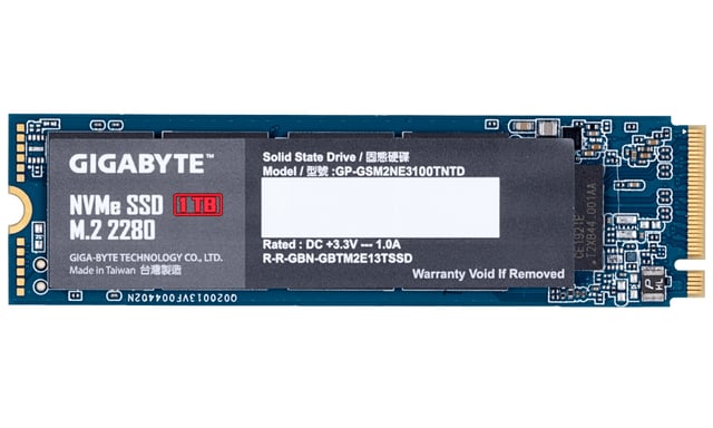 GIGABYTE GP-GSM2NE3100TNTD disque SSD 1 To M.2 PCI Express 3.0 NVMe