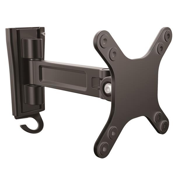 StarTech.com Bras d'écran à montage mural Pivot simple Support mural pour moniteur plat à fixation VESA jusqu'à 27" 15 kg ARMWALLS