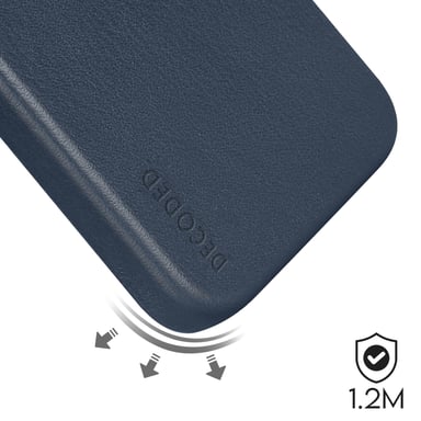 Coque pour Apple iPhone 15 Pro Max MagSafe en Cuir Pleine Fleur Ultra-Résistant Bleu marine