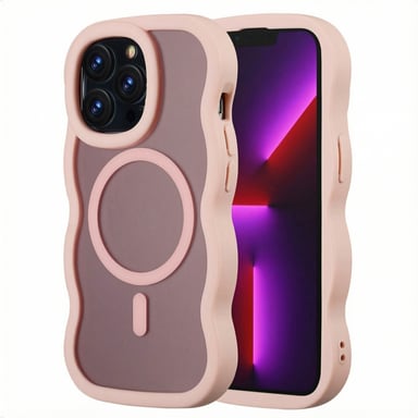 Selencia Coque arrière Wavy avec MagSafe pour Apple iPhone 13 Pro - Soft Pink