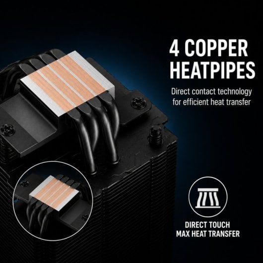 Tempest Cooler 4Pipes Ventilateur CPU RGB 120mm - vue 3