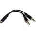 StarTech.com Cavo splitter per cuffie da 4 pin 3,5 mm a 2 x 3 pin 3,5 mm - F/M