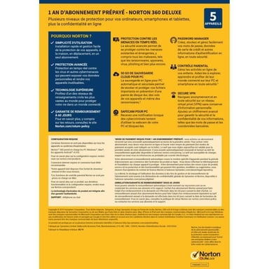 NortonLifeLock Norton 360 Deluxe Antivirus Security 1 licenza/e 1 anno/i