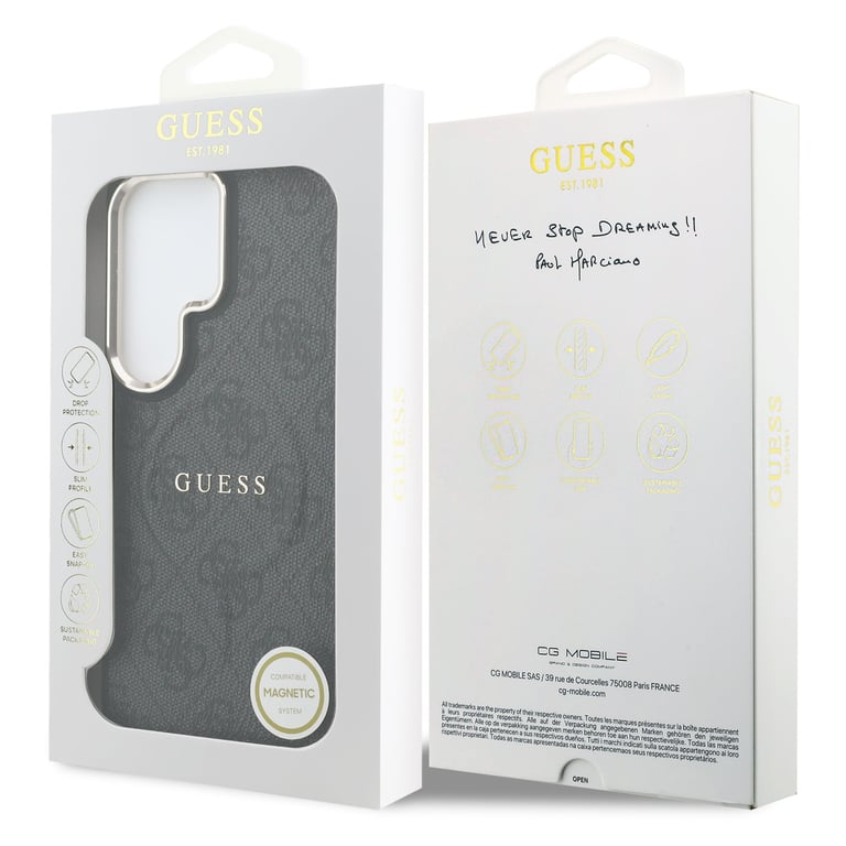 Coque Guess 4G Embossed Ring MagSafe pour Samsung Galaxy S26 Ultra - vue 5