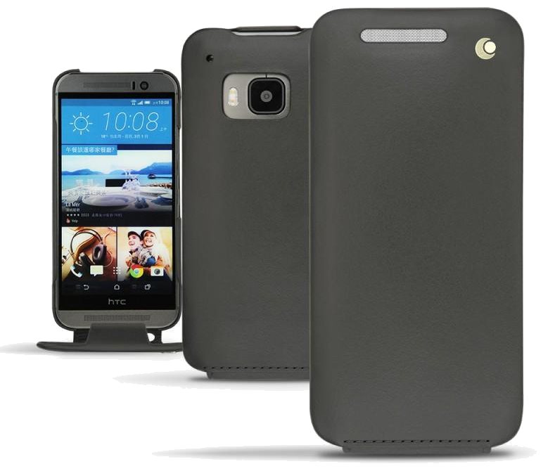 Housse cuir HTC One M9 - Rabat vertical - Noir - Nappa - Black - NOREVE