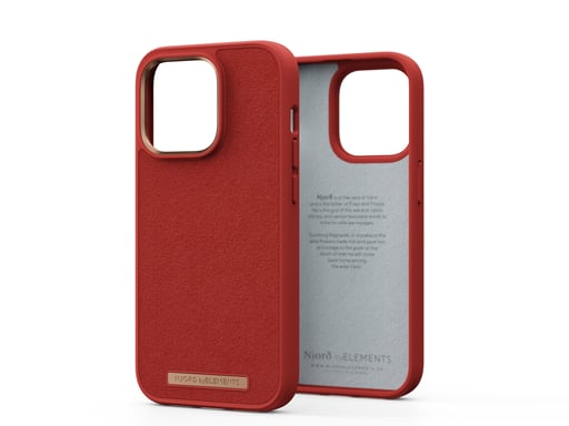 Custodia Njord byELEMENTS Suede Comfort+ - iPhone 14 Pro - Arancione bruciato Apple iPhone 14 Pro