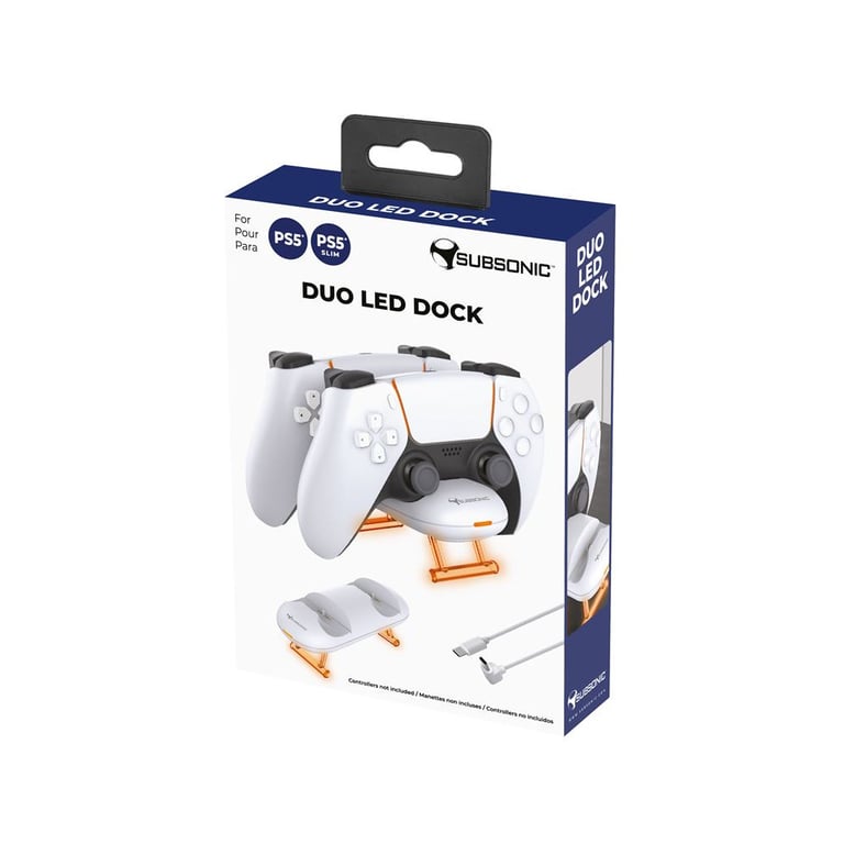 Station de charge double pour manettes PS5 Dualsense SUBSONIC - vue 3