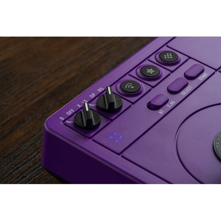 Fightstick 8BitDo Arcade Stick 2.4G Violet Bluetooth USB-C avec Turbo et macros P1/P2 pour Switch et PC - Neuf