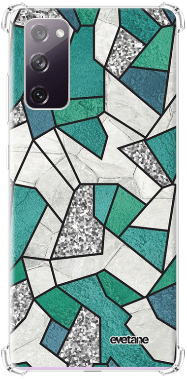 Evetane Coque Samsung Galaxy S20 FE anti-choc souple angles renforcés transparente Motif Marbre Bleu