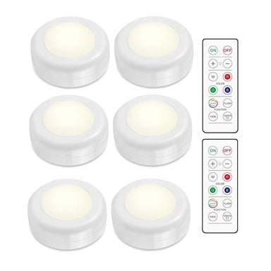 Kit de focos LED: 6 elegantes luces con 2 prácticos mandos a distancia