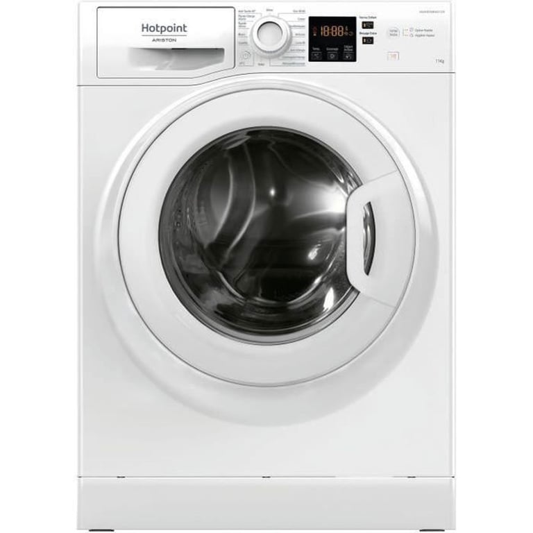 Hotpoint Lave-linge hublot NS11469FWKFR - 11 kg - Induction - L60cm - 1400 trs/min - Classe A