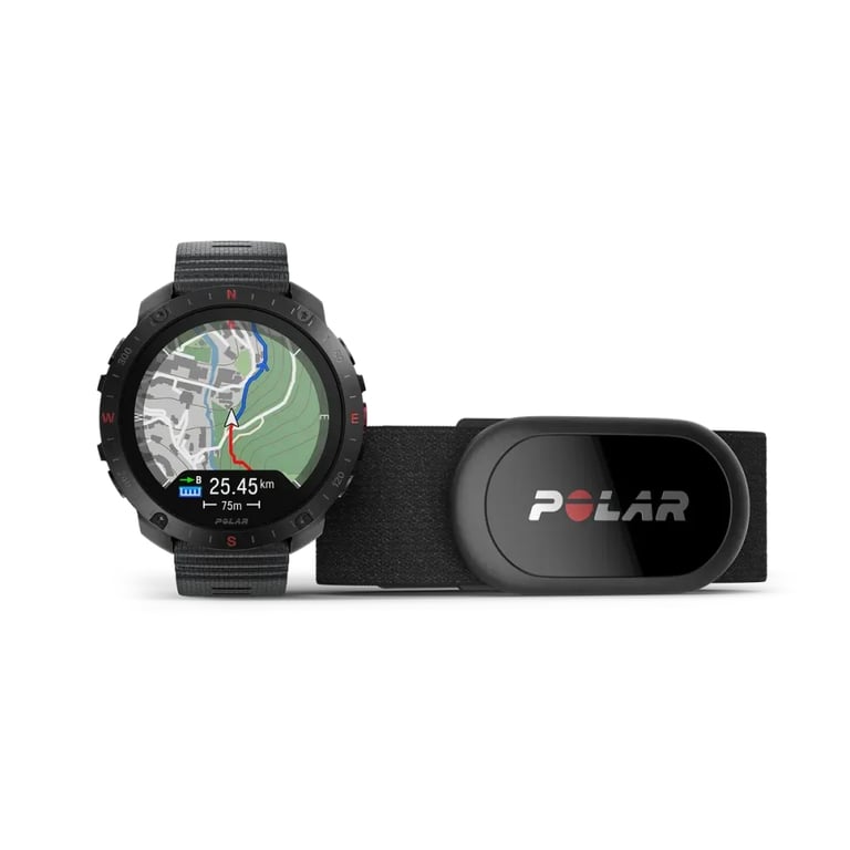 Polar Grit X2 Pro 3,53 cm (1.39 ) AMOLED Numérique 454 x 454 pixels Écran tactile Noir GPS (satellite) - Neuf