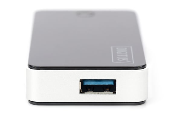 HUB 4 PORTE USB 3.0 CON ALIMENTATORE COLORE NERO