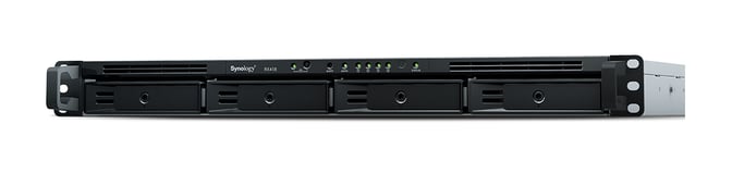 Synology RX418 unidad de disco multiple 0 TB Bastidor (1U) Negro, Gris