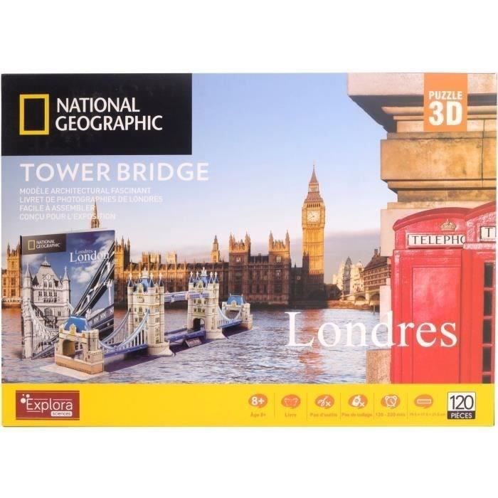 Puzzle 3D Tower Bridge Jeu de construction EXPLORA 120 pièces Dès - vue 3