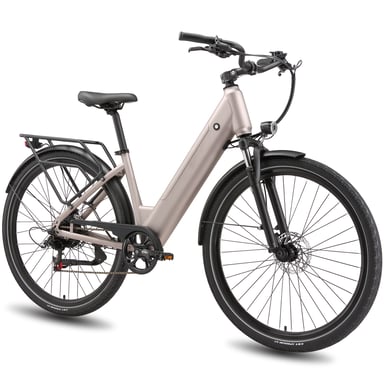 Bicicleta eléctrica Maxtron Lira Commuter, batería de 48 V y 15 Ah, frenos de disco hidráulicos - color dorado