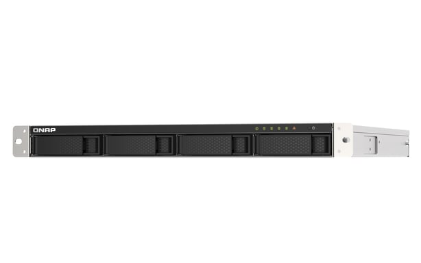 QNAP TS-453DU NAS Bastidor (1U) Intel® Celeron® J4125 4 GB DDR4 0 TB QNAP Turbo System Negro, Gris