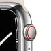 Apple Watch Series 7 OLED 45 mm Numérique Écran tactile 4G Argent Wifi GPS (satellite), beige