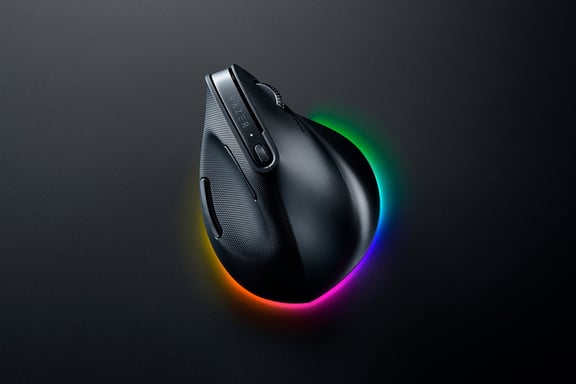 Razer Pro Click V2 Vertical mouse Universale Mano destra RF Wireless + Bluetooth + USB Type-C Ottico 30000 DPI (RAZER PRO CLICK V2 VERTICAL ED. MOUSE)