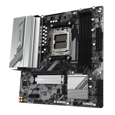 GIGABYTE B650M GAMING PLUS WIFI Carte mère - Processeurs AMD Ryzen 9000, VRM 5+2+2 phases, jusqu'à 8000 MHz DDR5, 2xPCIe 4.0 M.2, LAN 2.5GbE, WIFI 6E, USB 3.2 Gen 1