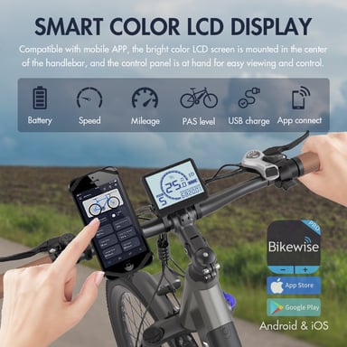 Bicicletta elettrica da città Fafrees F26 Pro, motore da 250 W, batteria integrata da 36 V 14,5 Ah, connessione tramite APP