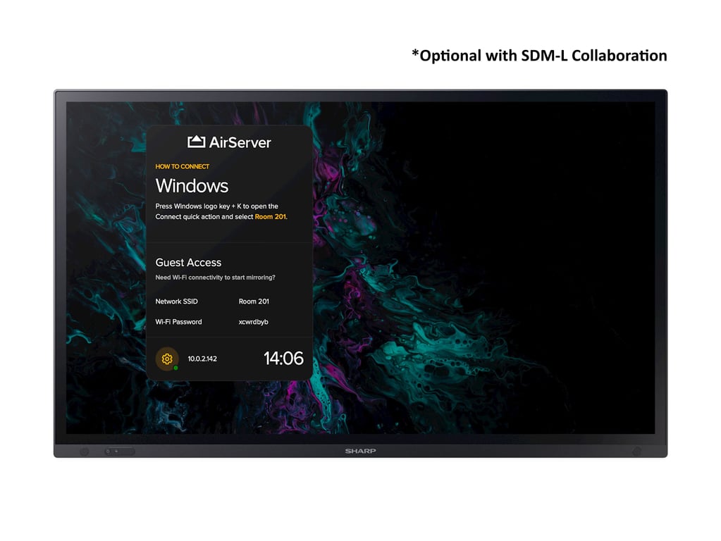 Sharp PN LA652 Classe de diagonale 65 LA Series écran LCD rétro éclairé par LED interactive avec écran tactile touches 4K UHD 3840 x 2160 Direct LED - vue 3