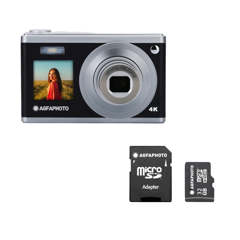 AGFA PHOTO  Realishot DC9200 - Appareil Photo Num&eacute;rique Compact, 24 MP, Vid&eacute;o 4K, Zoom Optique 10x, Ecran Double 2,8 + 1,54 , Capteur CMOS, Stabilisation d'Image, Batterie Lithium -