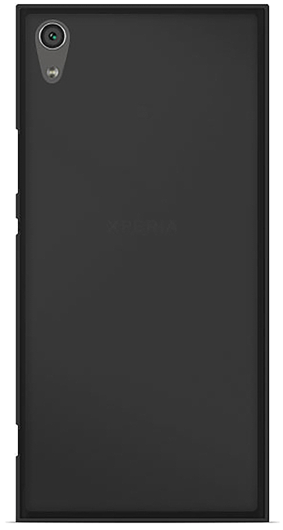 Coque silicone unie compatible Givré Noir Sony Xperia XA1 Plus
