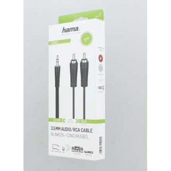 Hama 00205111 cavo audio 3 m 3,5 mm 2 x RCA nero