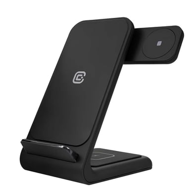 Caricatore wireless 3 in 1 con supporto girevole per iPhone Samsung Galaxy Watch TWS