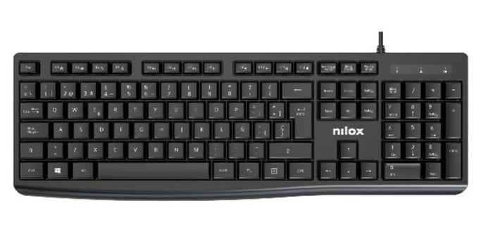 Nilox NXKBE000013 clavier Bureau USB Espagnole Noir - Neuf