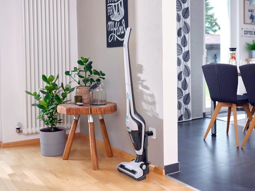 Leifheit Rotaro PowerVac 2in1 Aspiradora escoba 2 en 1 Batería Secar EPA Sin bolsa Negro, Azul, Blanco