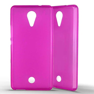 Coque silicone unie compatible Givré Rose Wiko Tommy