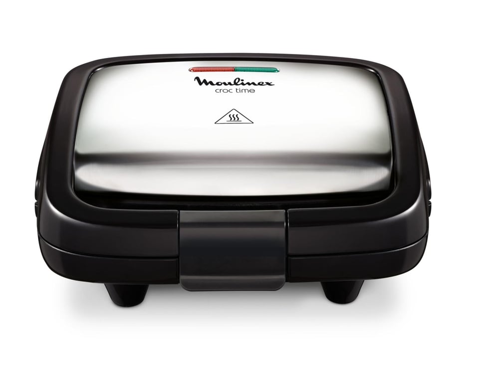 Gaufrier Moulinex SZ192D – Appareil à Croque-monsieur, 700W, Acier Inoxydable - vue 5