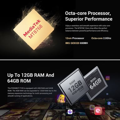 F105 (4G) 64 Go, Noir