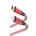 Cavo di ricarica rapida/dati ''riflettente'', USB-C/Lightning, 1, 5 m, rosso