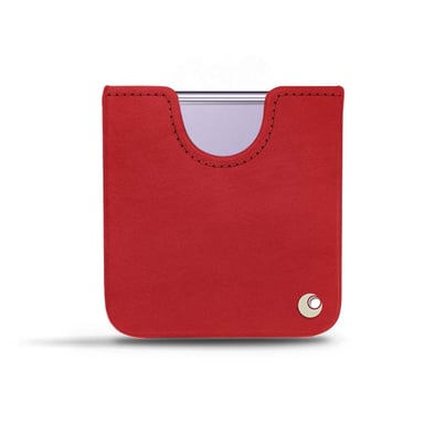 Pochette cuir Samsung Galaxy Z Flip4 -  - Rouge - Cuir lisse premium
