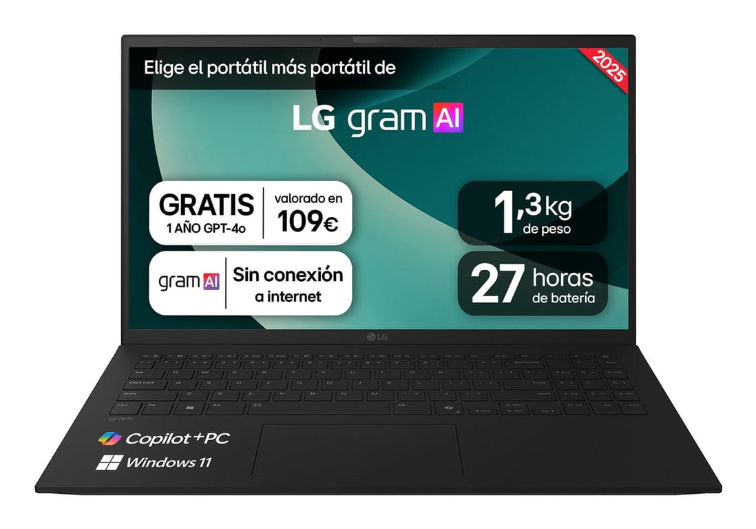 LG Gram 15Z80T AMD Ryzen AI 5 340 Ordinateur portable 38 1 cm 15 Full HD LPDDR5x SDRAM SSD Wi Fi 6E 802.11ax Windows 11 Home Espagnole Neuf